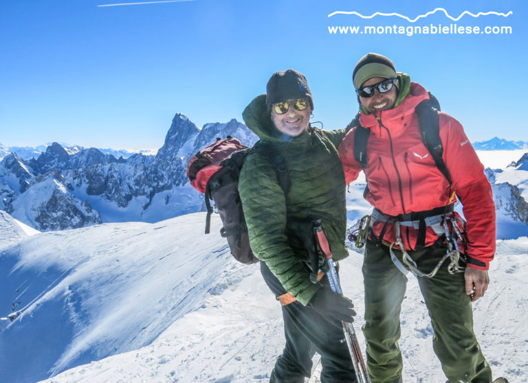 Gianni e Teo in partenza per la Vallée Blanche